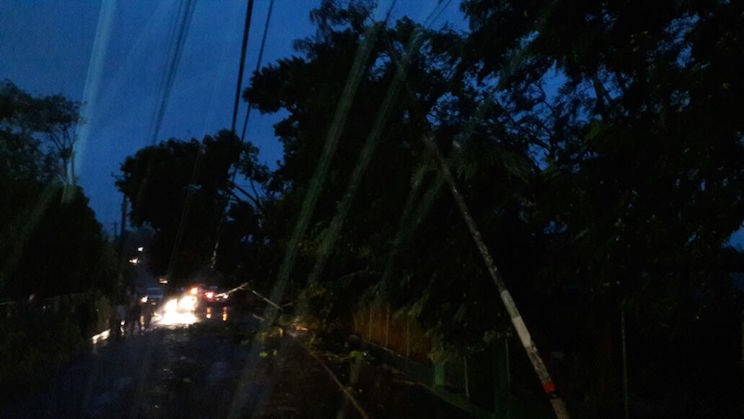 San Carlos reporta fuertes lluvias con ráfagas de vientos