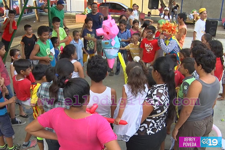 Familias disfrutan de una tarde recreativa en barrio Pedro Joaquín Chamorro