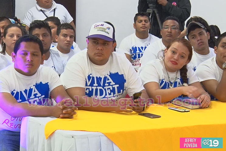 Juventud Sandinista celebra su Consejo Nacional homenajeando al Comandante Fidel Castro