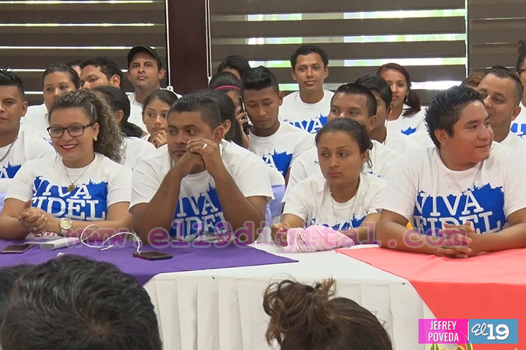 Juventud Sandinista celebra su Consejo Nacional homenajeando al Comandante Fidel Castro