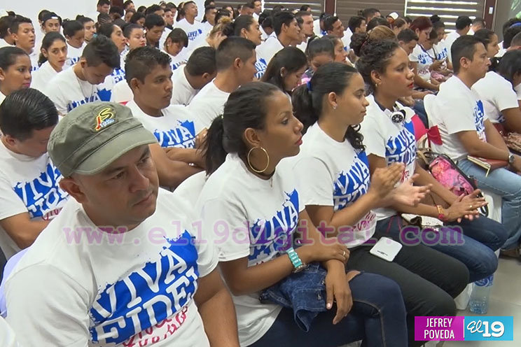 Juventud Sandinista celebra su Consejo Nacional homenajeando al Comandante Fidel Castro