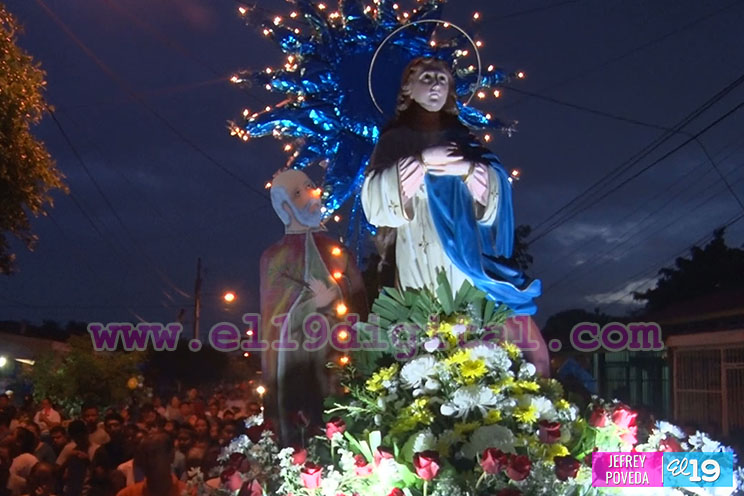 Devotos de la Purísima piden por la paz y el bienestar de las familias nicaragüenses