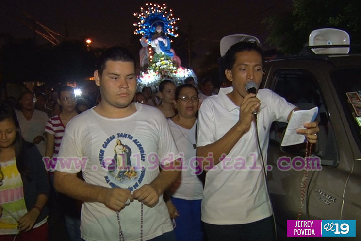 Devotos de la Purísima piden por la paz y el bienestar de las familias nicaragüenses