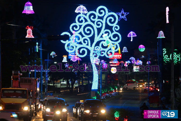 Encienden el Árbol Navideño más grande de Nicaragua