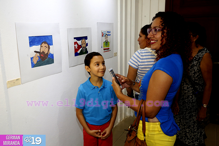 Dedican exposición infantil de pintura al Comandante Fidel Castro