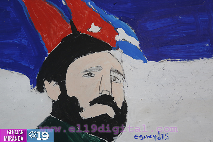 Dedican exposición infantil de pintura al Comandante Fidel Castro