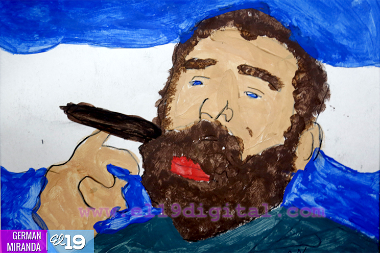 Dedican exposición infantil de pintura al Comandante Fidel Castro