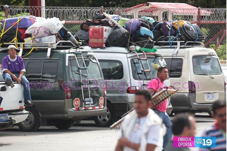Nicaragüenses ingresan por la frontera sur para celebrar en familia la Navidad