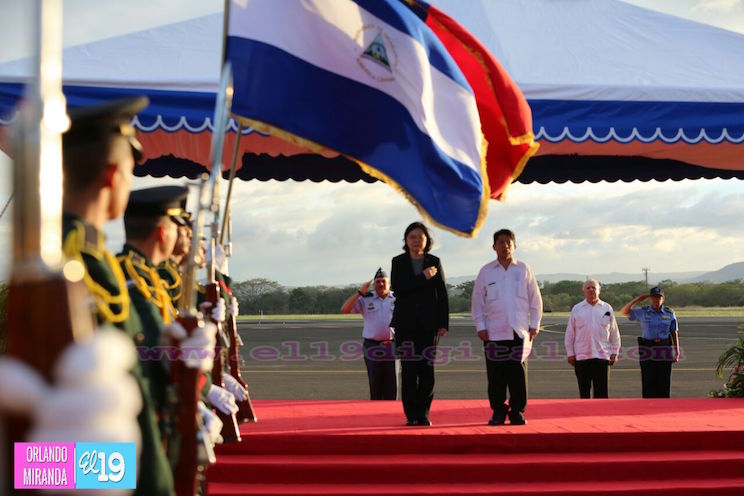 Presidenta de la República de China (Taiwán) arriba a Nicaragua para investidura presidencial