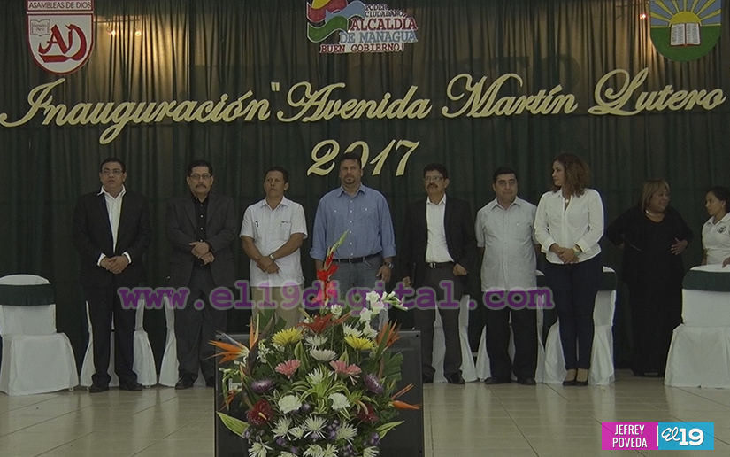 Celebran inauguración de la Avenida Martín Lutero