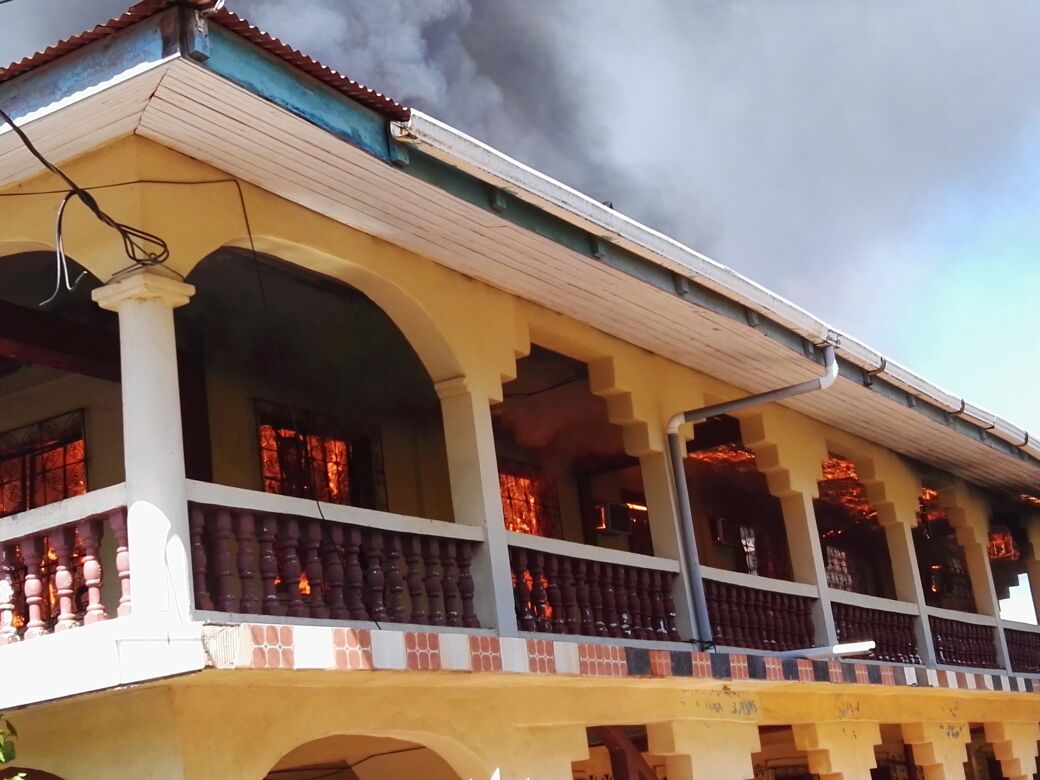 Incendio en Hotel Sandy Bay en Bilwi