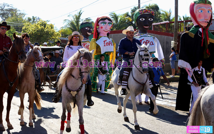 Diriambinos continúan celebraciones a San Sebastián con nutrido desfile hípico