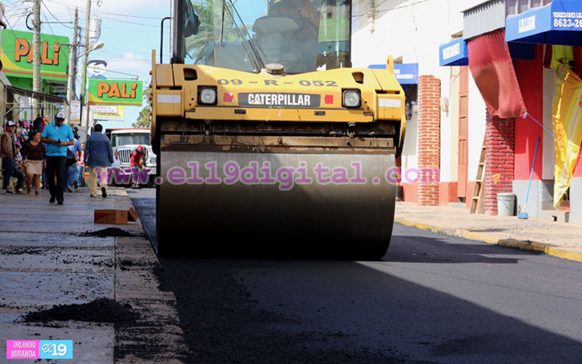 Programa Calles para el Pueblo permite la restauración del centro histórico de Jinotepe