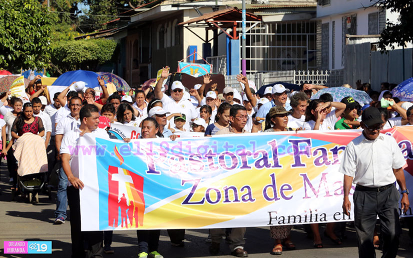 Masaya se desborda en Procesión de Cristo Rey