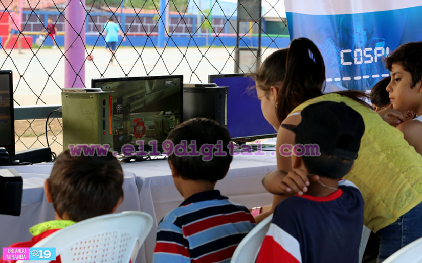 Los pequeños “gamers” toman el control de un parque de Managua