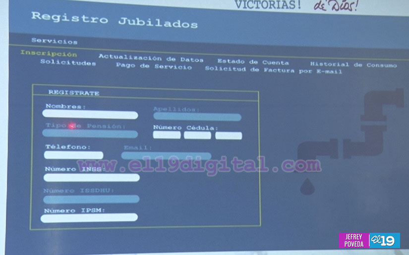 Jubilados podrán pagar servicio de agua potable a través de Internet
