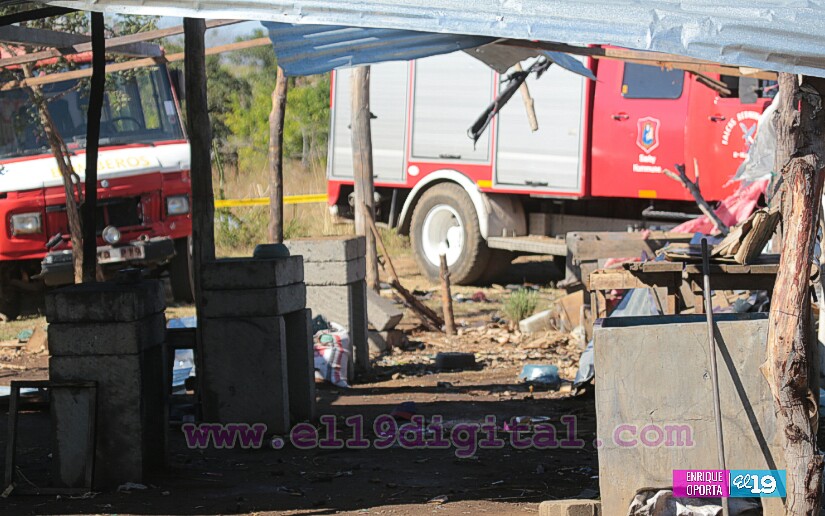 Dos lesionados tras explosión en taller artesanal de pólvora en Masaya