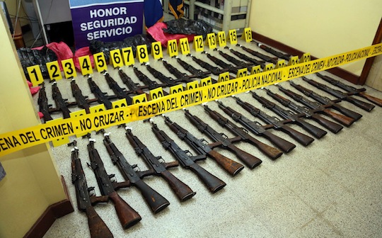 Policía Nacional localiza en Posoltega lote de armas robadas