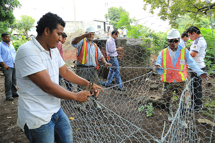 Alcaldía de Managua fortalece red de cauces no revestidos con la instalación de gaviones