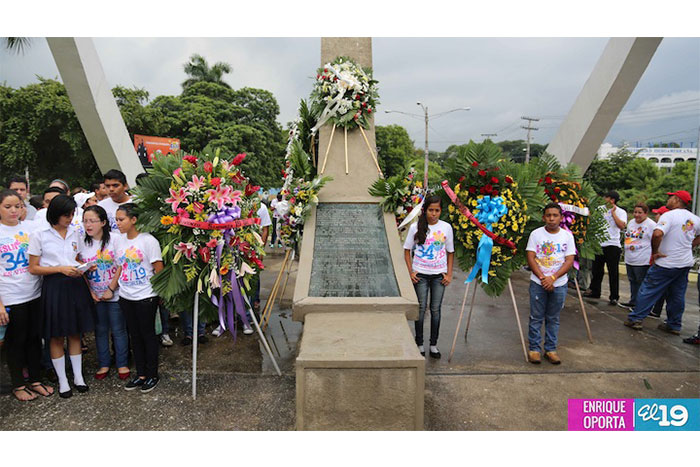 Juventud Sandinista rinde homenaje al mártir Rigoberto López Pérez