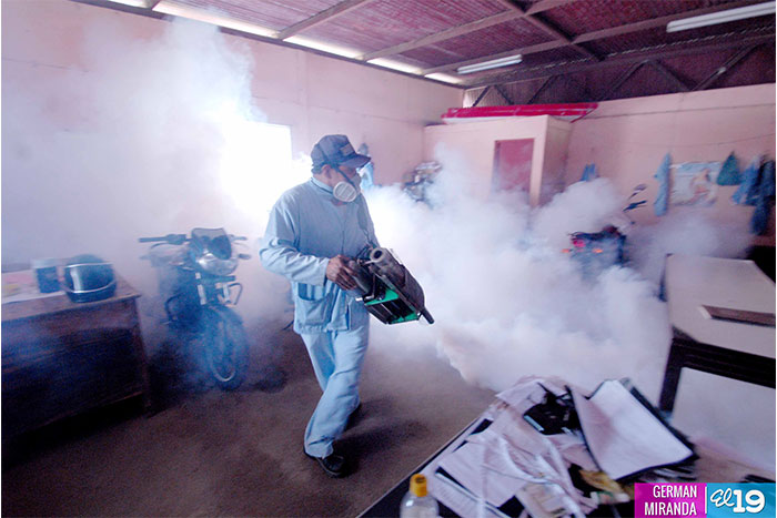 Servidores públicos y población de Managua movilizados en la lucha contra el dengue