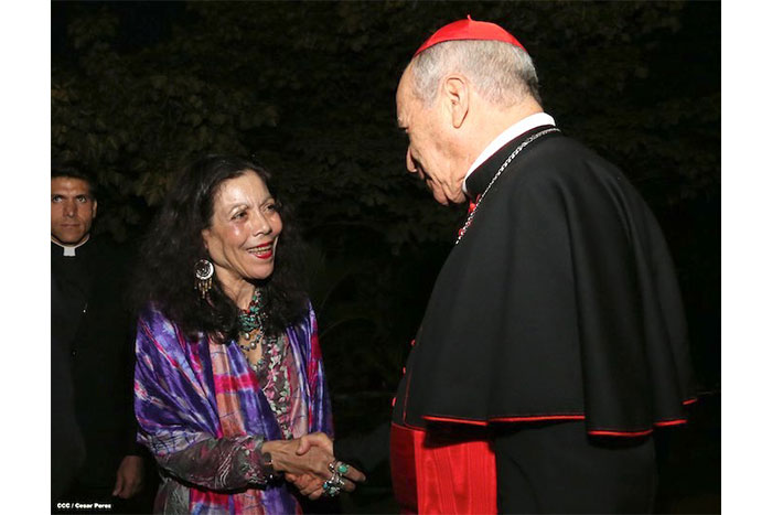 Presidente Daniel y Compañera Rosario se reúnen con Enviado Especial del Papa, Cardenal Nicolás de Jesús López