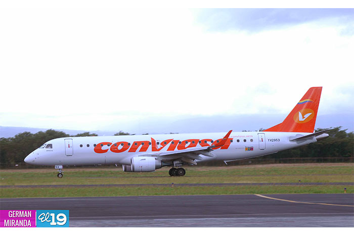 Se concreta unión de pueblos latinoamericanos con vuelo inaugural Nicaragua-Panamá-Venezuela de línea aérea Conviasa