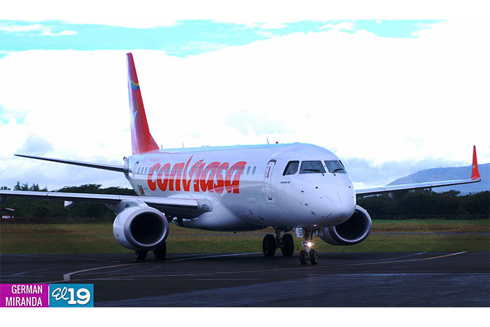 Se concreta unión de pueblos latinoamericanos con vuelo inaugural Nicaragua-Panamá-Venezuela de línea aérea Conviasa