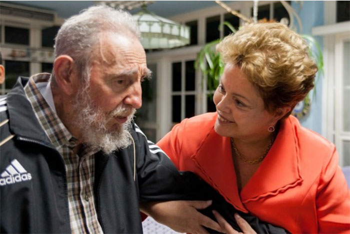 Fidel sostiene encuentros con Dilma Rousseff y Portia Simpson
