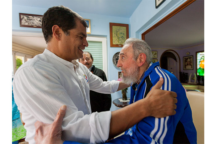 Daniel y Rosario sostienen fraternal encuentro con Fidel en Cuba