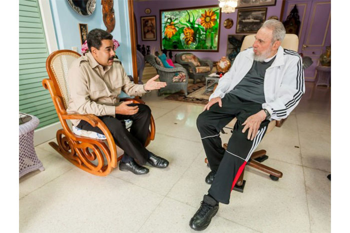 Fidel Castro recibió a presidente de Venezuela Nicolás Maduro