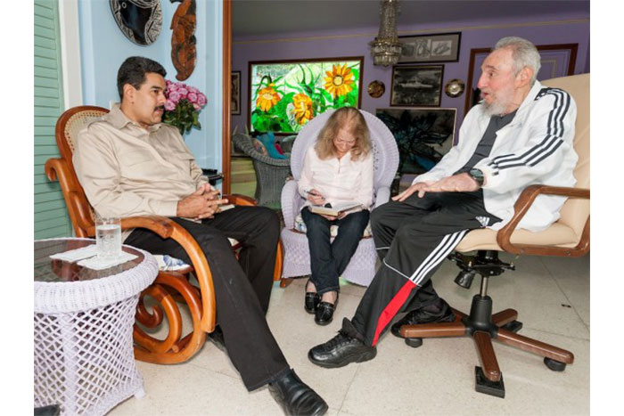 Fidel Castro recibió a presidente de Venezuela Nicolás Maduro