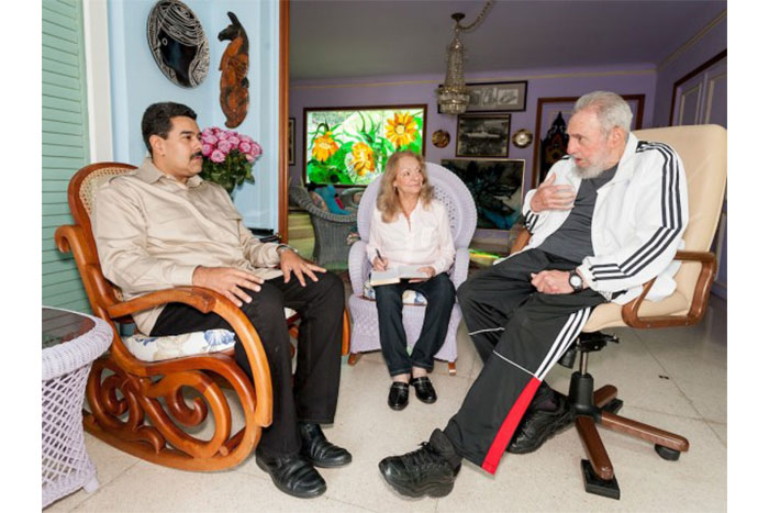 Fidel Castro recibió a presidente de Venezuela Nicolás Maduro
