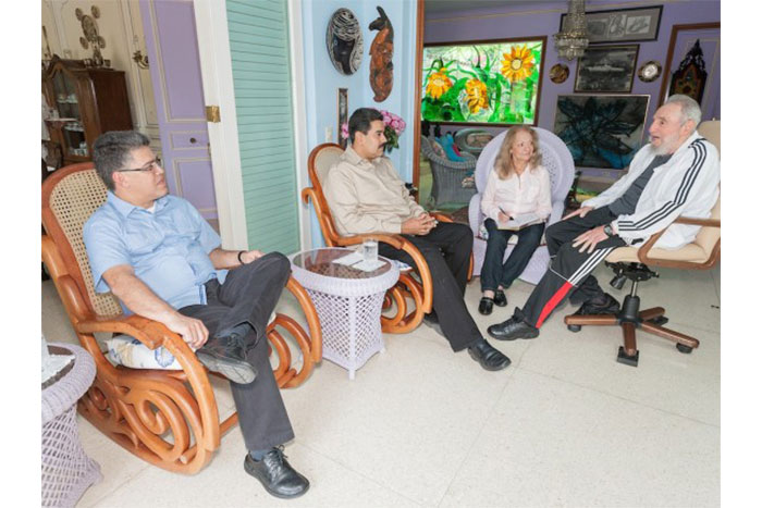 Fidel Castro recibió a presidente de Venezuela Nicolás Maduro