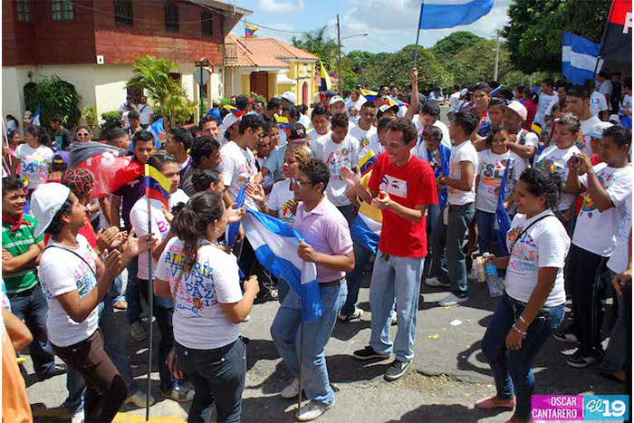 Juventud Sandinista solidaria con Revolución Bolivariana de Venezuela