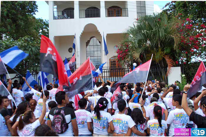 Juventud Sandinista solidaria con Revolución Bolivariana de Venezuela
