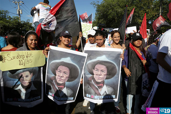 Juventud realiza caminata en honor al General Augusto C. Sandino