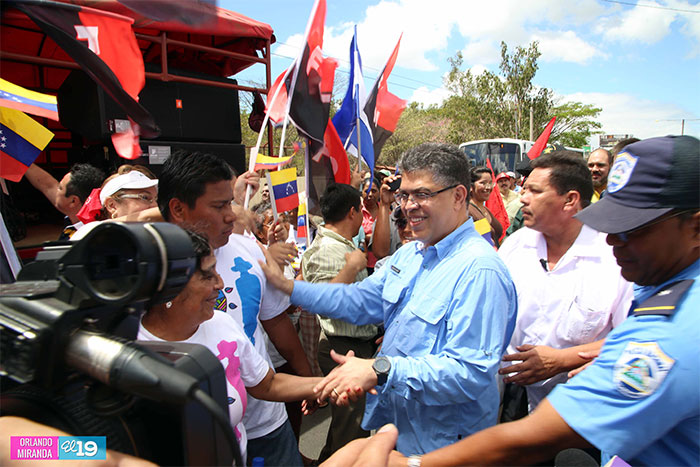 Canciller Elías Jaua agradece amor y solidaridad de Nicaragua