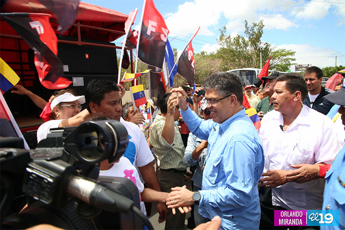 Canciller Elías Jaua agradece amor y solidaridad de Nicaragua