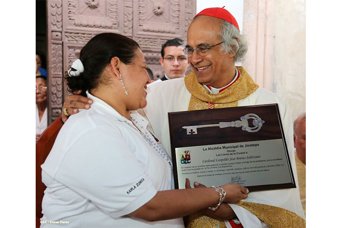 Jinotepe da gran recibimiento a Cardenal José Leopoldo Brenes