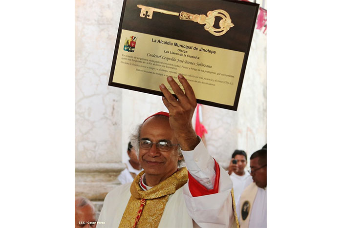 Jinotepe da gran recibimiento a Cardenal José Leopoldo Brenes