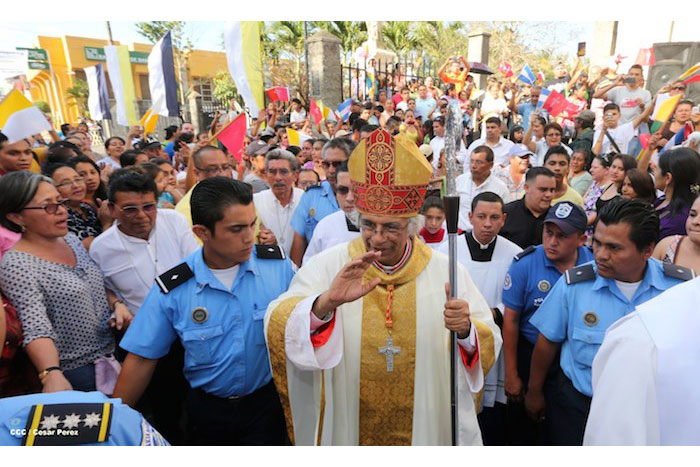 Jinotepe da gran recibimiento a Cardenal José Leopoldo Brenes