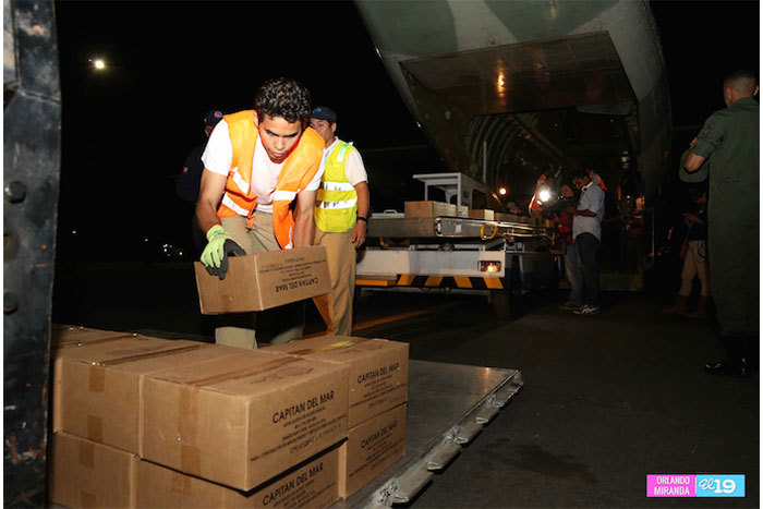 Llega a Nicaragua ayuda humanitaria de Venezuela