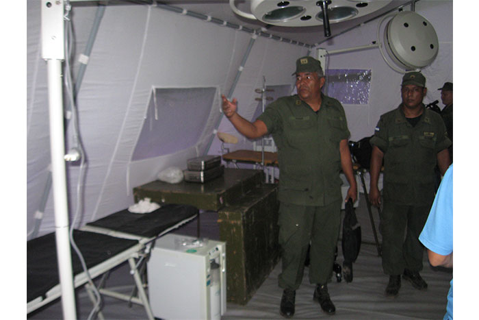 Minsa y Ejército dan últimos toques a hospital de campaña de Ciudad Sandino