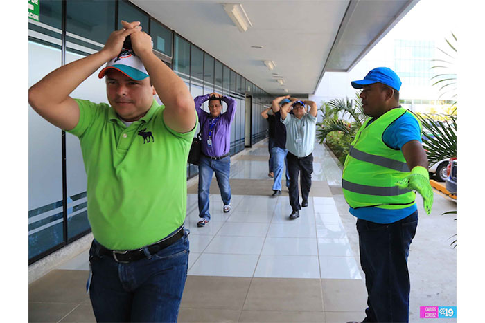 Trabajadores de ENATREL participan de simulacro de evacuación