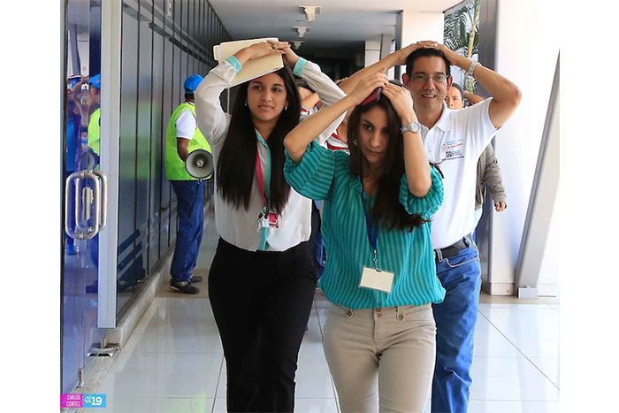 Trabajadores de ENATREL participan de simulacro de evacuación