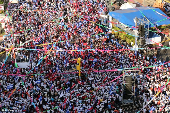 Daniel y Rosario conmemoran junto al Pueblo histórico Repliegue hacia Masaya (FOTOS AÉREAS Y VIDEOS)