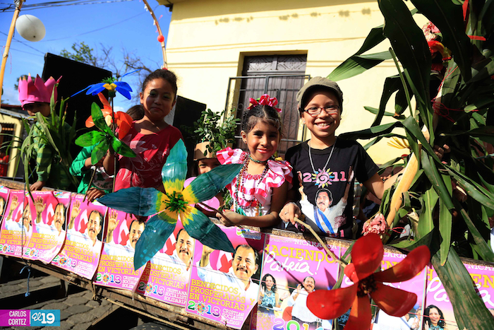 Familias de Masatepe celebran programas del buen gobierno en saludo al 35/19 