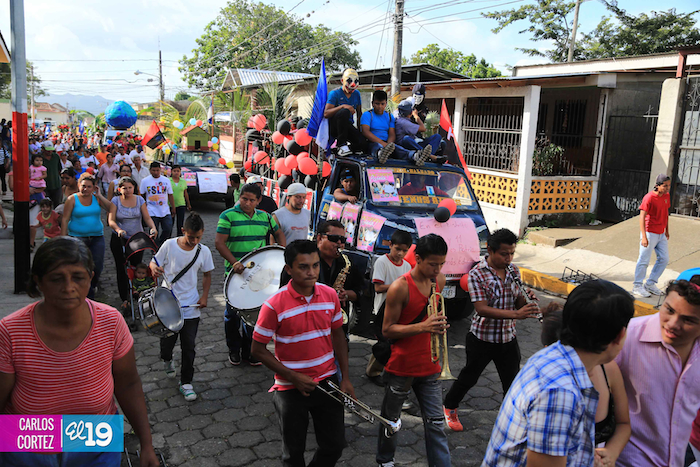 Familias de Masatepe celebran programas del buen gobierno en saludo al 35/19 