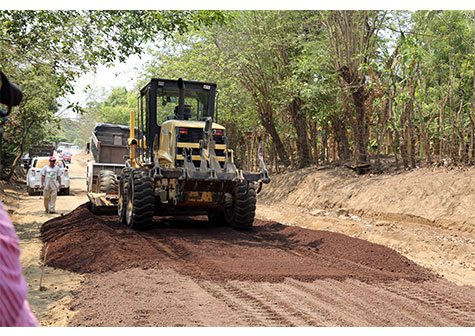 Obras viales de progreso con buen avance en Masaya